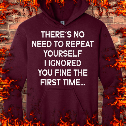 No Need To Repeat Yourself