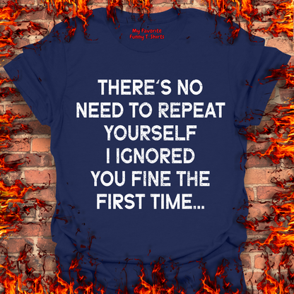 No Need To Repeat Yourself