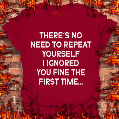 No Need To Repeat Yourself