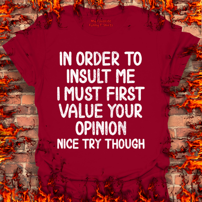 In Order To Insult Me