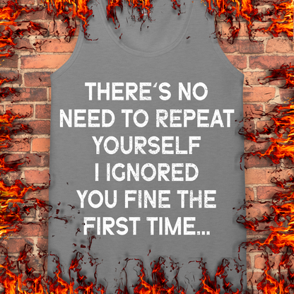 No Need To Repeat Yourself
