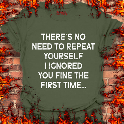 No Need To Repeat Yourself