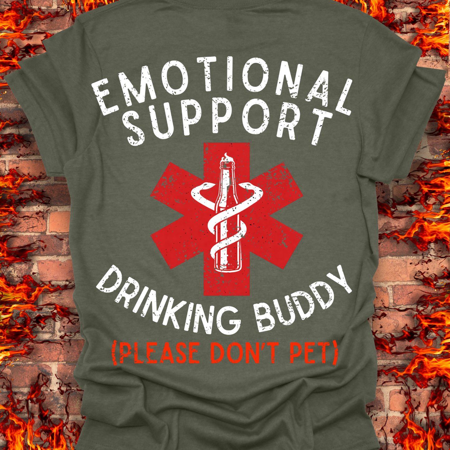 Emotional Support Drinking Buddy - Back Print