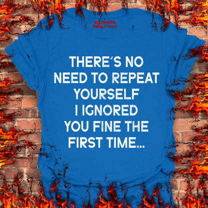 No Need To Repeat Yourself