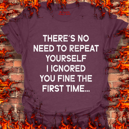 No Need To Repeat Yourself