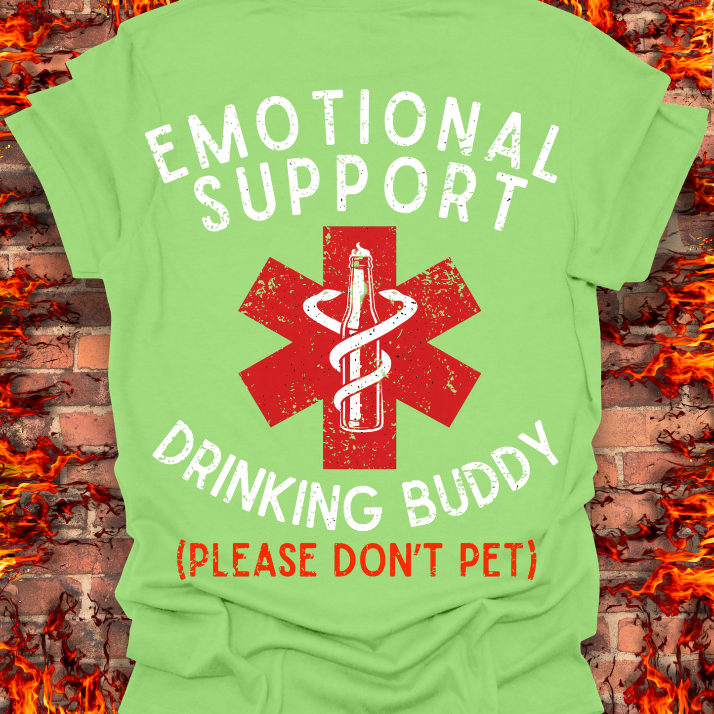 Emotional Support Drinking Buddy - Back Print
