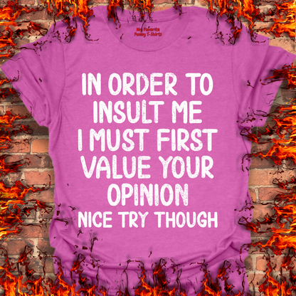 In Order To Insult Me