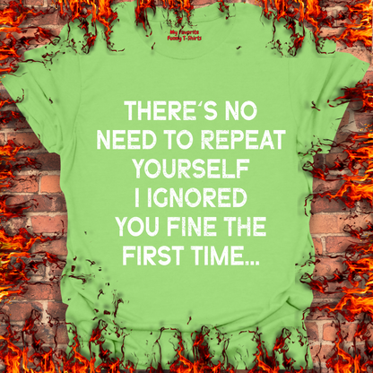 No Need To Repeat Yourself