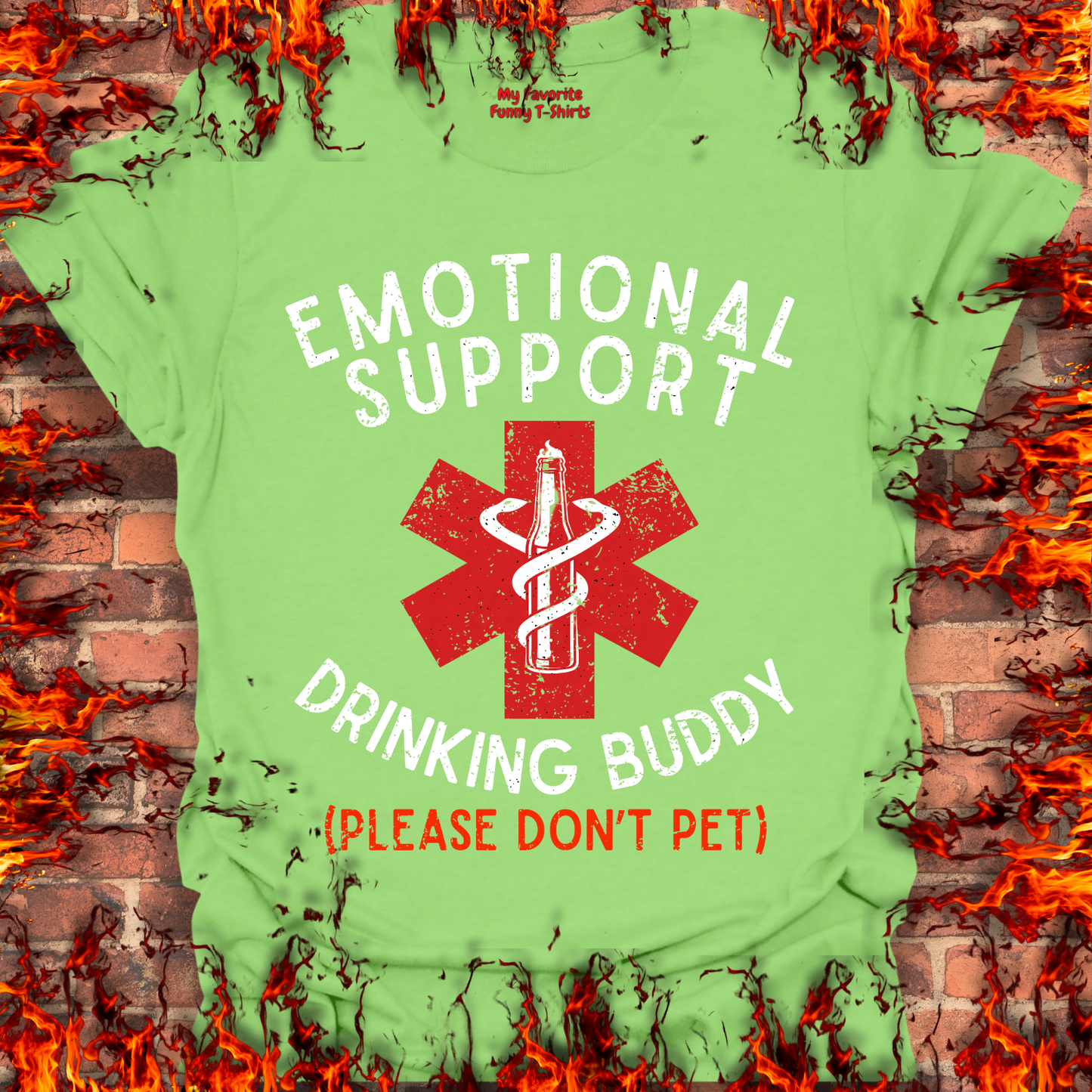 Emotional Support Drinking Buddy - Front Print
