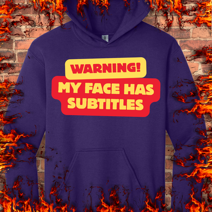 Warning - My Face Has Subtitles